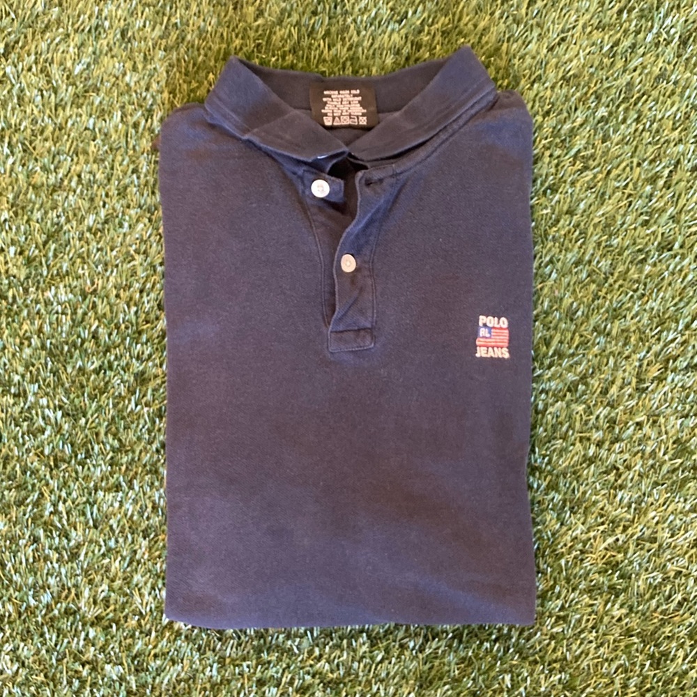 🇺🇸VTG Polo Ralph Lauren Polo Jeans Co Navy Polo